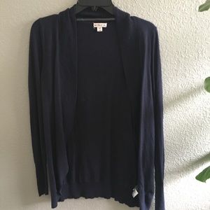Merona Navy Shawl-Collar Cardigan